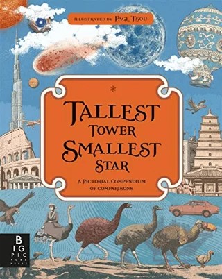 Tallest Tower Smallest Star: A Pictorial Compendium of Comparisons – Kate Baker – BIG PICTURES PRESS kitap kapağı