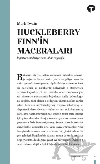 Huckleberry Finn'in Maceraları – Mark Twaın – Turkuvaz Kitap kitap kapağı