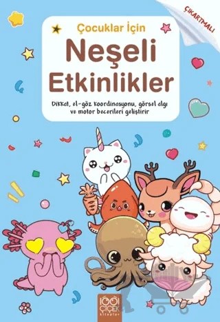 Çocuklar için Neşeli Etkinlikler- Çıkartmalı – Valentina Figus – 1001 Çiçek Kitaplar kitap kapağı