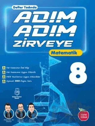 8. Sınıf Matematik Adım Adım Zirveye Soru Bankası – Mehmet Ali Demir – Newton Yayınları kitap kapağı
