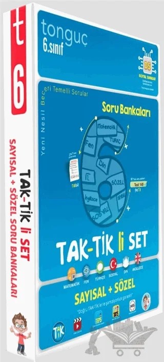 6. Sınıf Tak-tik'li Tüm Dersler Sayısal-Sözel Soru Bankaları Seti – Kolektif – Tonguç Akademi kitap kapağı