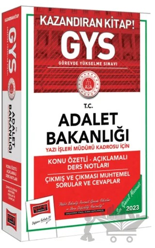 Yargı Yayınları 2023 Adalet Bakanlığı GYS Yazı İşleri Müdürü Kadrosu İçin Konu Özetli Açıklamalı Ders Notları Çıkmış ve Çıkması Muhtemel Sorular ve Çözümleri – Kolektif – Yargı Yayınevi kitap kapağı