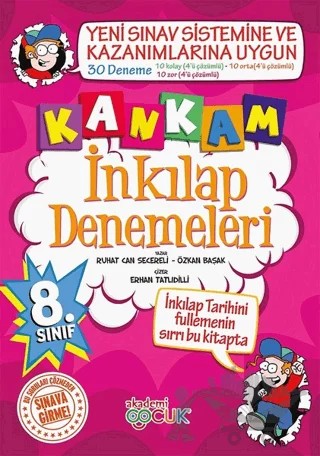 Kankam 8. Sınıf İnkilap Denemeleri – Özkan Başak, Ruhat Can Secereli – Akademi Çocuk kitap kapağı