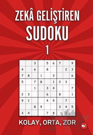 Zeka Geliştiren Sudoku 1 – Ramazan Oktay – Beyaz Balina Yayınları kitap kapağı