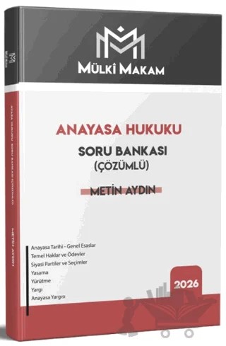 Mülki Makam Anayasa Hukuku Soru Bankası Çözümlü – Metin Aydın – Statü Akademi Yayınları kitap kapağı