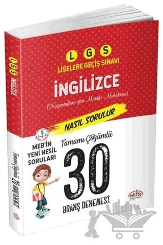LGS İngilizce Tamamı Çözümlü 30 Branş Denemesi – Kolektif – Editör Yayınevi kitap kapağı