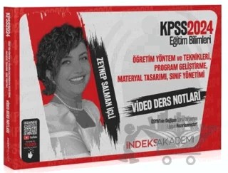 2024 KPSS Eğitim Bilimleri Öğretim Yöntem ve Teknikleri, Program Geliştirme Video Ders Notları – Zeynep Salman İçli – İndeks Akademi Yayıncılık kitap kapağı