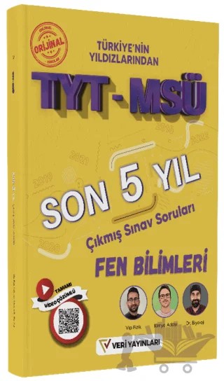 TYT MSÜ Fen Bilimleri Son 5 Yıl Çıkmış Sınav Soruları – Kolektif – Veri Yayınları kitap kapağı
