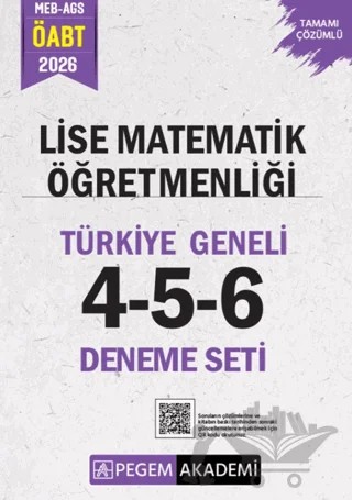 2026 MEB AGS ÖABT Lise Matematik Öğretmenliği Tamamı Çözümlü Türkiye Geneli 4-5-6 (3'lü Deneme Seti) – Kolektif – Pegem Akademi Yayıncılık kitap kapağı