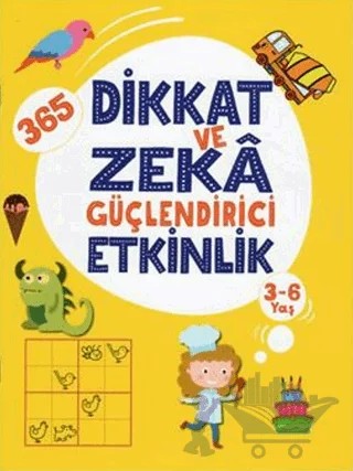 365 Dikkat ve Zeka Güçlendirici Etkinlik - Sarı Kitap – Kolektif – Çocuk Gezegeni kitap kapağı