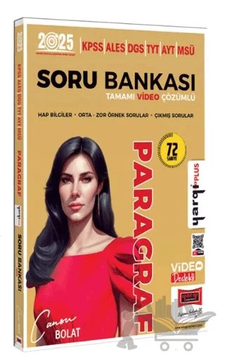2025 KPSS ALES DGS TYT AYT MSÜ Tamamı Video Çözümlü Paragraf Soru Bankası – Cansu Bolat – Yargı Yayınevi kitap kapağı