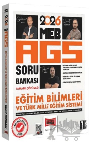 2026 MEB-AGS Eğitim Bilimleri ve Türk Milli Eğitim Sistemi Tamamı Çözümlü Soru Bankası Modül 1 – Gökçer Ateş, Umut Gürpınar, Tufan Genç – Yargı Yayınevi kitap kapağı
