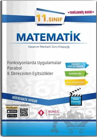 11. Sınıf Matematik Fonksiyonlarda Uygulamalar-Parabol - 2. Dereceden Eşitsizlikler Soru Bankası – Kolektif – Sonuç Yayınları kitap kapağı