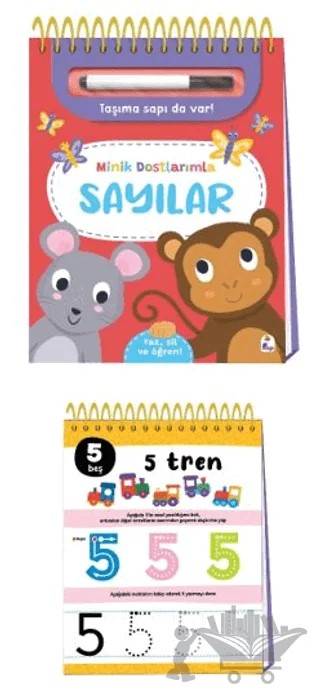 Minik Dostlarımla Sayılar – Yaz, Sil ve Öğren – Kolektif – İndigo Çocuk kitap kapağı