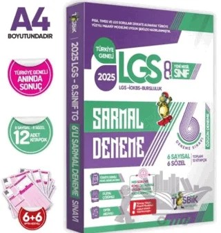 2025 8. Sınıf Yeni Sistem LGS İlk Dönem Konularını Kapsayan SARMAL 6lı Deneme Paketi Dijital Çözümlü – Kolektif – Karakutu Yayın kitap kapağı