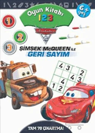 Arabalar - Oyun Kitabı Şimşek McQueen İle Geri Sayım – Kolektif – Doğan Egmont Yayıncılık kitap kapağı