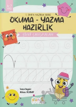 1. Sınıfa Hazırlık Serisi / Okuma - Yazma Hazırlık / Çizgi Çalışmaları Aktivite Kitabı – Kolektif – Staau Çocuk kitap kapağı