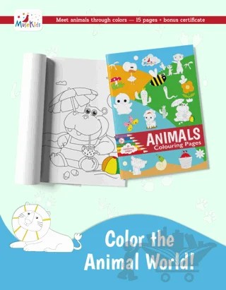 Animals Colouring Book! – Kolektif – MuseKids kitap kapağı