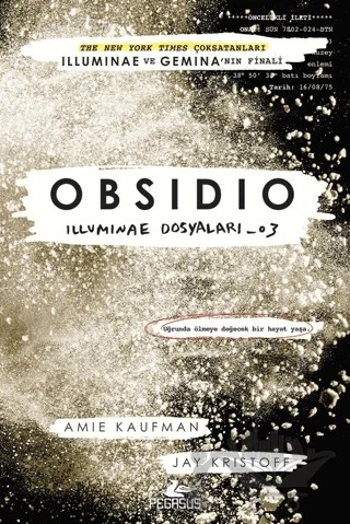 Obsidio – Amie Kaufman, Jay Kristoff – Pegasus Yayınları kitap kapağı