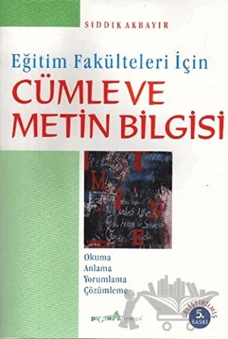 Cümle ve Metin Bilgisi – Sıddık Akbayır – Pegem Akademi Yayıncılık kitap kapağı