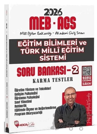 2026 MEB-AGS Eğitim Bilimleri ve Türk Millî Eğitim Sistemi Karma Testler - Soru Bankası - 2 – Mevlüt Gündüz – Hoca Kafası Yayınları kitap kapağı