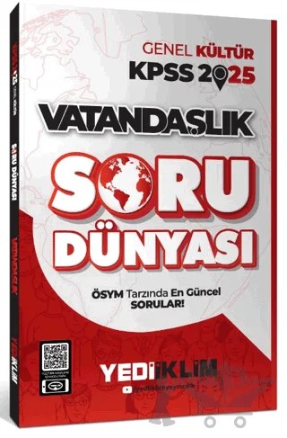 2025 Genel Kültür Vatandaşlık Soru Dünyası – Kolektif – Yediiklim Yayınları kitap kapağı
