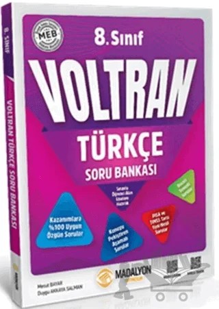 8. Sınıf Türkçe Voltran Soru Bankası – Mesut Bayar, Duygu Akkaya Salman – Madalyon Yayınları kitap kapağı