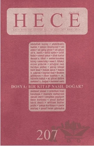 Hece Aylık Edebiyat Dergisi Sayı: 207 Mart/2014 – Hece Dergisi kitap kapağı