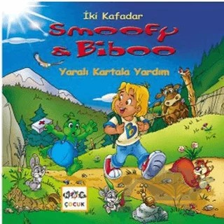 İki Kafadar Smoofy ve Biboo - Yaralı Kartala Yardım – Christian Carlin – Nar Çocuk kitap kapağı