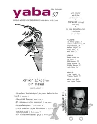 Yaba Edebiyat Dergisi Sayı: 97 Kasım-Aralık 2015 – Yaba Dergisi Yayınları kitap kapağı