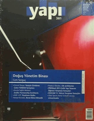 Yapı Dergisi Sayı: 381 / Mimarlık Tasarım Kültür Sanat Ağustos 2013 – YEM Yayın kitap kapağı