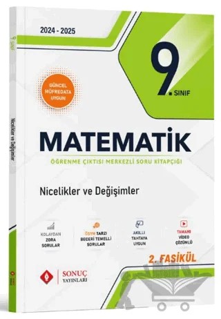 9. Sınıf Matematik Nicelikler ve Değişimler Soru Kitapçığı – Kollektif – Sonuç Yayınları kitap kapağı