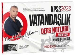 İndeks Akademi 2023 KPSS Vatandaşlık Video Ders Notları – Emrah Vahap Özkaraca – İndeks Akademi Yayıncılık kitap kapağı