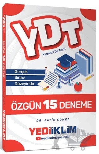 YDT 15 Özgün Deneme – Fatih Çömez – Yediiklim Yayınları kitap kapağı