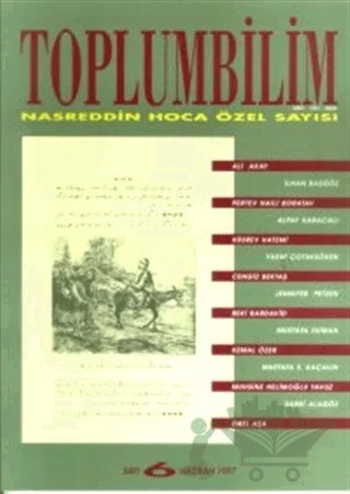 Toplumbilim Sayı: 6 Haziran 1997 Nasreddin Hoca Özel Sayısı – Bağlam Yayınları kitap kapağı