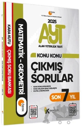 2025 YKS-AYT Matematik-Geometri Son 7 Yıl Çıkmış Sorular – Kolektif – Karakutu Yayın kitap kapağı