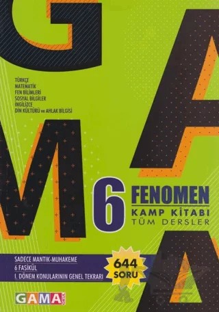 6. Sınıf Tüm Dersler Fenomen Kamp Kitabı Gama Okul Yayınları – Kolektif – Fenomen Yayınları kitap kapağı