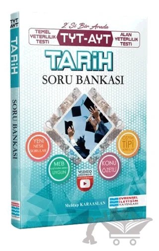 TYT AYT Tarih Video Çözümlü Soru Bankası – Mehtap Karaaslan – Evrensel İletişim Yayınları kitap kapağı
