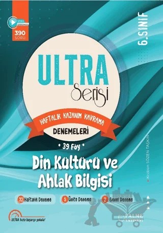 6. Sınıf Ultra Serisi Din Kültürü ve Ahlak Bilgisi Denemeleri 39 Föy – Kezban Sözen Taşkın – Palme Yayınları kitap kapağı