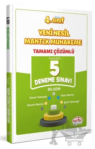 4. Sınıf Yeni Nesil Mantık Muhakeme Tamamı Çözümlü 5 Deneme Sınavı – Kolektif – Editör Yayınevi kitap kapağı
