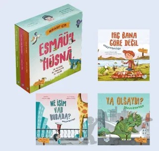 Minikler İçin Esmâü'l Hüsnâ Seti (3 Çift Taraflı Kitap) – Hülya Köşk – Puset Kitap kitap kapağı