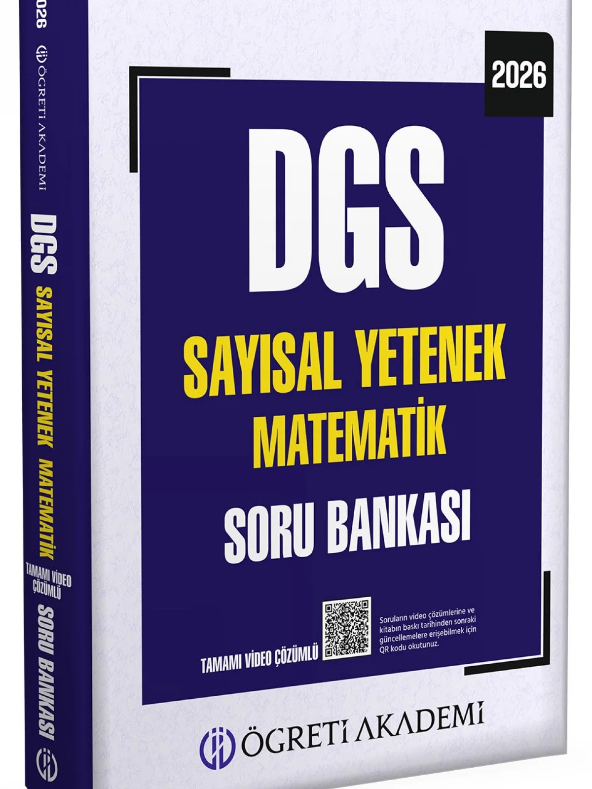 2026 DGS Sayısal Yetenek Matematik Tamamı Çözümlü Soru Bankası – Öğreti Akademi kitap kapağı