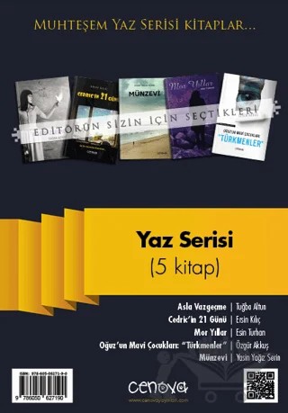 Yaz Serisi (5 Kitap) – Tuğba Altun, Ersin Kılıç, Esin Turhan, Özgür Akkuş, Yasin Yağız Serin – Cenova Yayınları kitap kapağı