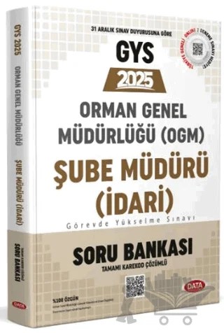 Orman Genel Müdürlüğü Müdürü (İdari) GYS Soru Bankası - Karekod Çözümlü – Kolektif – Data Yayınları kitap kapağı
