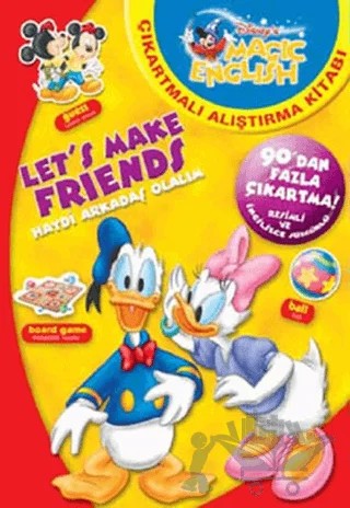 Magic English Çıkartmalı Araştırma Kitabı - Let’s Make Friends (Haydi Arkadaş Olalım) – Kolektif – Doğan Egmont Yayıncılık kitap kapağı