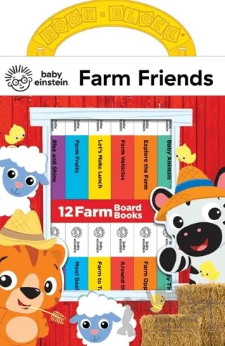 Baby Einstein: Farm Animals My First Library 12 Board Book Set – Kolektif – Pi Kids kitap kapağı