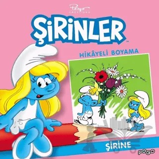 Şirine Hikayeli Boyama - Şirinler – Kolektif – Pogo Çocuk kitap kapağı