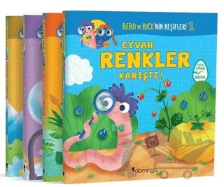 Ufak Ufak Bilim Seti - Bebo ve Bice'nin Keşifleri (4 Kitap) – Tecnoscienza – Domingo Yayınevi kitap kapağı