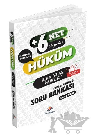 Hüküm +6 Net İsteyenlere İcra İflas Hukuku Tamamı Çözümlü Soru Bankası – Emin Kalkan – Dizgi Kitap kitap kapağı