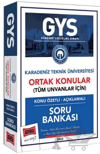 Karadeniz Teknik Üniversitesi GYS Konu Özetli Açıklamalı Soru Bankası – Kolektif – Yargı Yayınevi kitap kapağı